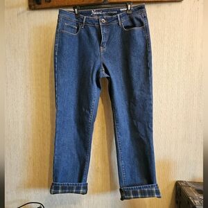 Natural Reflections Denim with Fleece Plaid Accents